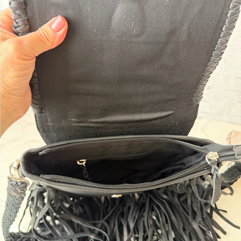 NWT: The Nancy Crossbody Genuine Hairon Cowhide Leather Tassel - Picture 5 of 6